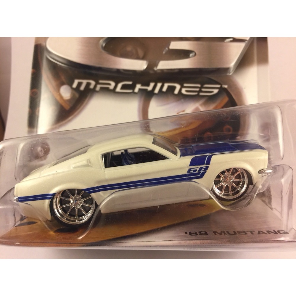 Hot Wheels G Machines '68 1968 Mustang White with Blue Diecast Metal 1/50 2005 - Picture 2 of 8